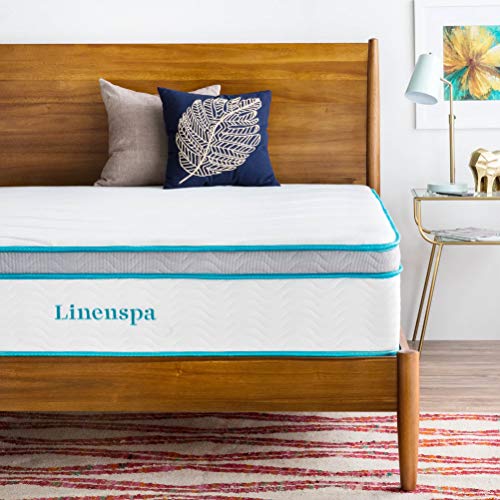 LINENSPA 12 Inch Gel Memory Foam Hybrid Mattress - Ultra Plush - Individually Encased Coils - Sleeps Cooler Than Regular Memory Foam - Edge Support - Quilted Foam Cover - Queen