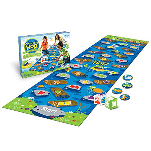 Learning Resources Crocodile Hop Floor Game, Early Learning Skills, Individual Or Group Play, Ages 3+,Multi-color,100 x 30 in