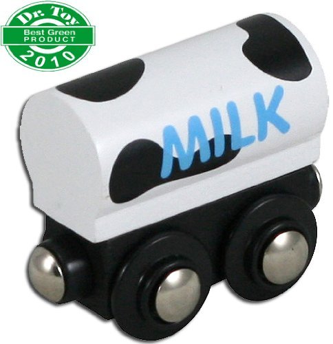 Li'l Chugs Wooden Trains Milk Freight Car