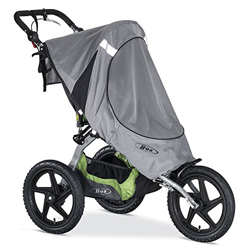 BOB Sun Shield for Single Fixed Wheel Jogging Strollers | Water and Wind Resistant + Ventilated + Easy Install