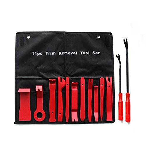 KINGLAKE Panel Removal Tool - 13 Pcs Auto Trim Upholstery Removal Kit Door Trim Molding Dash Panel Car Radio Door Clip Panel Auto Body Repair Window Molding Tools Fastener Remover +Bag