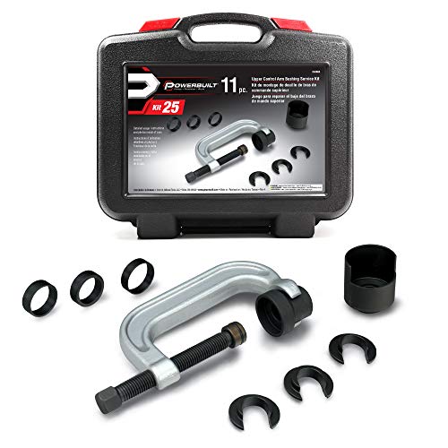 Powerbuilt 648604 Kit 25 Upper Control Arm Bushing Service Tool Set for Ford, GM and Chrysler