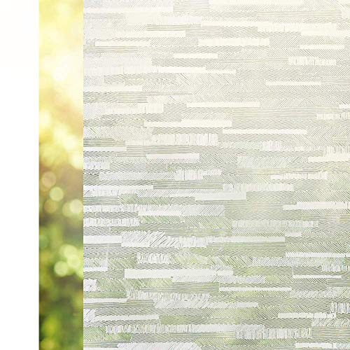 rabbitgoo Privacy Window Film Frosted Matte Window Sticker Static Cling Door Film No Glue Glass Film Window Sticker Anti-UV Glass Film for Home Office Living Room Meeting Room(35.4' x 78.7')