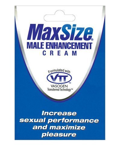 Max size male enhancement cream - individual packet (package of 4)