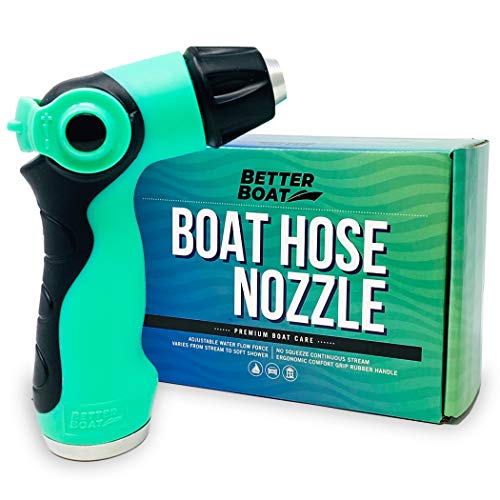 Better Boat Hose Nozzle for Use with Water Hose Garden Hose Marine Grade Washdown Spray Gun for Boats Car RV and Auto