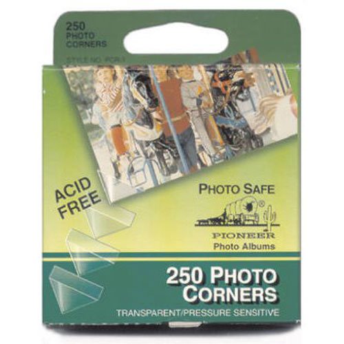 Pioneer PCR-1 Photo Corners Self Adhesive, Clear, 250-Pack,Multicolor