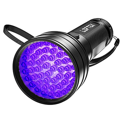 LOFTEK UV Flashlight Black Light, 51 LED 395 nM Flashlight Perfect Detector for Pet (Dog and Cat) Urine and Dry Stains, Handheld Blacklight for Scorpion Hunting