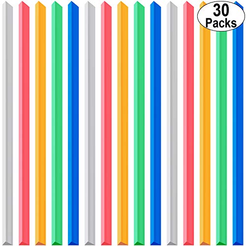 30 Pieces Binding Bars Slide Grip Binding Bars for Office School Report Cover, A4 Size, 40 Sheets Capacity, 12 Inch (5 Colors)