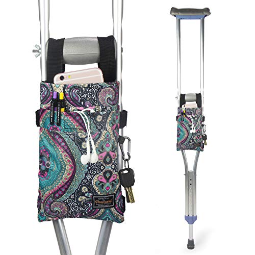 Crutch Bag Universal Crutches Accessory Crutch Carryon Pouch (Colorful, Polyester)
