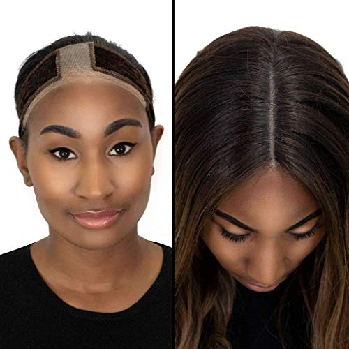 Milano Collection Lace WiGrip Velvet Comfort Wig Grip Band for Lace Wigs and Frontals with Reinforced Swiss Lace by HAIRLINE and PART (PATENTED) (Brown)