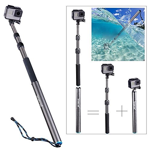 Smatree Carbon Fiber Detachable Extendable Floating Pole Compatible for GoPro MAX/GoPro Hero Fusion/9/8/7/6/5/4/3 Plus/3/Session/GoPro Hero 2018/DJI OSMO Action Camera