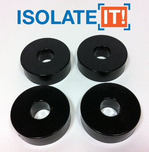 Isolate It: Sorbothane Vibration Isolation Washer 70 Duro (0.5' ID - 1.5' OD - 0.5' Thick) - 4 Pack