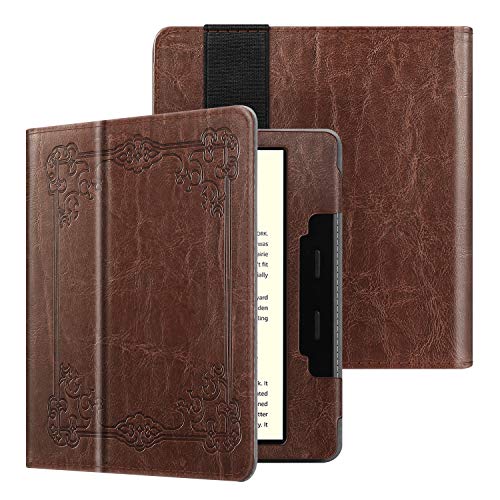 Fintie Folio Case for All-new Kindle Oasis (10th Generation, 2019 Release and 9th Generation, 2017 Release) - Premium PU Leather Slim Fit Cover with Auto Wake Sleep, Vintage Brown