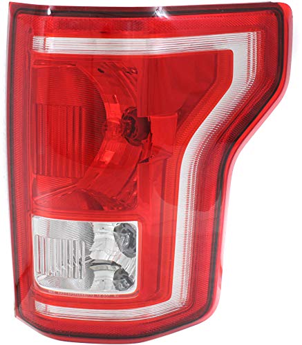 Tail Light Assembly Compatible with 2015-2017 Ford F-150 Halogen All Cab Types - CAPA, Passenger Side