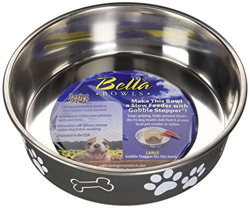 Loving Pets 7406 Bella Bowl for Dogs, Large, Espresso