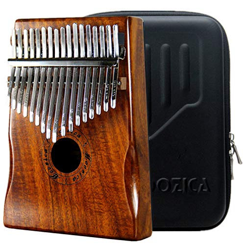 Moozica 17 Keys Kalimba Marimba, Solid Koa Wood Professional Thumb Piano Musical Instrument Gift (Koa-K17K)