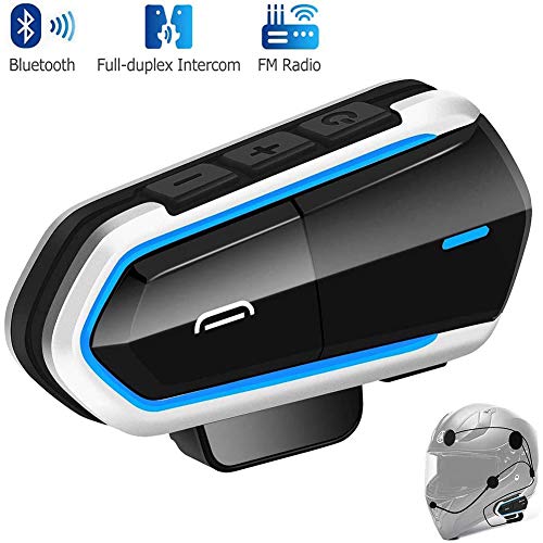 DYTesa Motorcycle Helmet Headset, Motorcycle Bluetooth Headset, FM Radio/Handsfree Automatic Answer/Announce Incoming Phone Number/HD Stereo Music