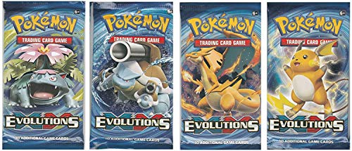 Pokemon Trading Card Game: XY - Evolutions Sealed Booster Pack x 4