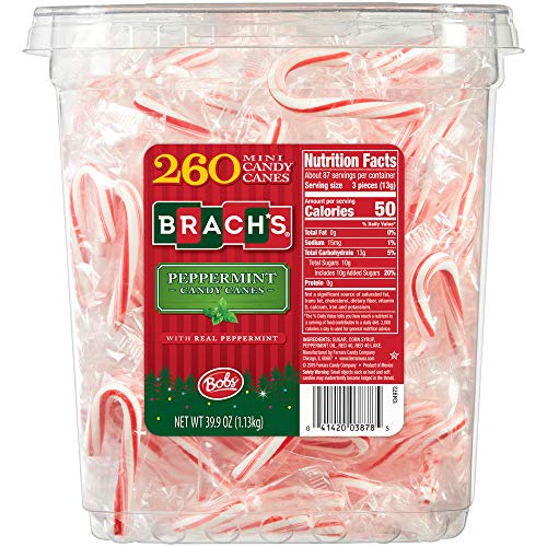 Brach's Mini Candy Canes Tub, 260 Count