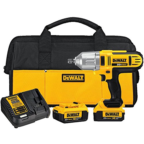 DEWALT 20V MAX Impact Wrench Kit, High Torque, Detent Pin Anvil, 1/2-Inch (DCF889M2)