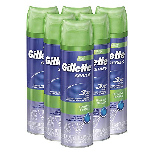 Gillette Series 3X Shave Gel Sensitive (6 Pack)