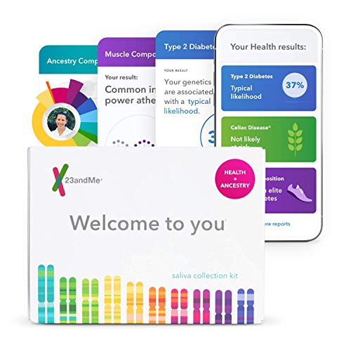 23andMe Health + Ancestry Service: Personal Genetic DNA Test Including Health Predispositions, Carrier Status, Wellness, and Trait Reports (Before You Buy See Important Test Info Below)