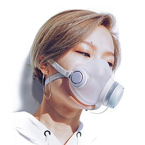 Woobi Plus w/ 4 Extra Filters - by Airmotion, Premium respiratory protection pollution, reusable face mask - includes innovative micro-HEPA filter, protects from dust, smoke, ash