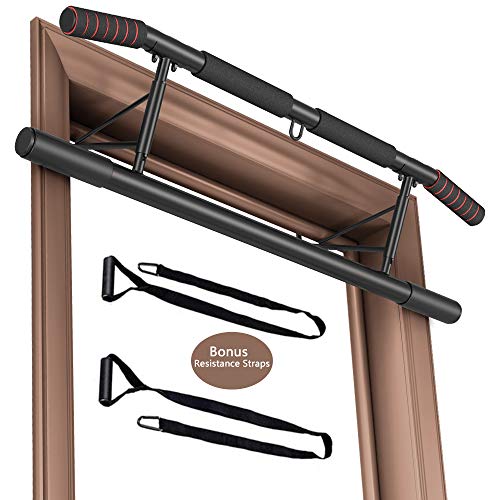 Fitheaven Pull Up Bar for Doorway no Screw Doorway Pull up bar overdoor Pullupbar Wide Grip Pull-up bar Home Gym