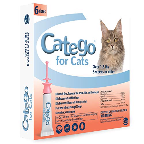 Catego Flea and Tick Control for Cats (6 Pack), 1.5 lb/One Size