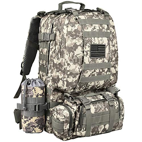 NOOLA Military Tactical Backpack Army Assault Pack Built-up Rucksack Molle Bag ACU