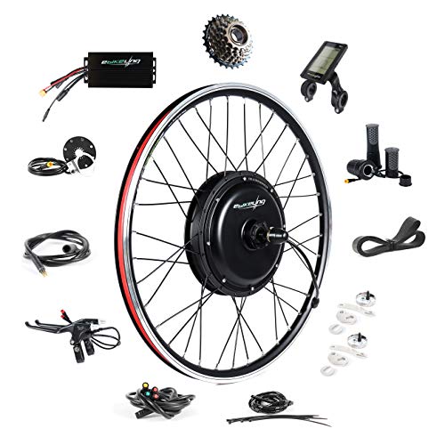 EBIKELING 48V 1500W 26” Direct Drive Waterproof Electric Bicycle Rear Wheel Ebike Conversion Kit (Rear/LCD/Twist)