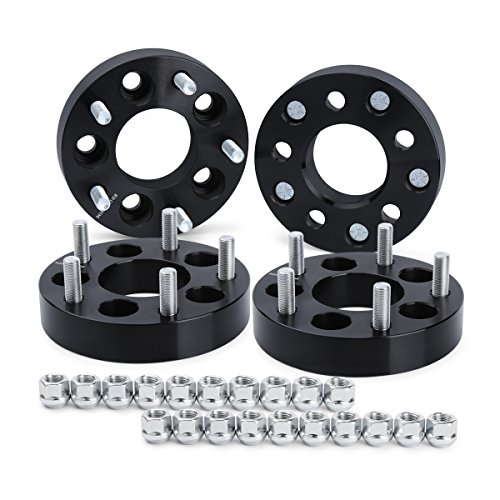 5x4.5 to 5x5 Wheel Adapters for J-e-ep Jk Wk Wj Xk Wheels on Tj Yj Kk Xj Mj Kj Zj (4pcs), Dynofit 5x114.3mm to 5x127mm 1.25' Forged Conversion Wheel Spacers 1/2' Thread, Bolts Pattern Changed Adapter