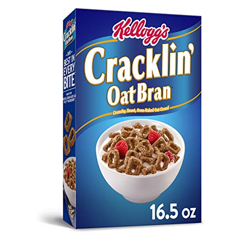 Kellogg's Breakfast Cereal, Cracklin' Oat Bran, Excellent Source of Fiber, Made with Whole Grain, 16.5oz Box (Pack of 10)