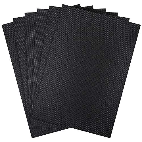 Pllieay 6 Pieces 14 Count Black Classic Reserve Aida Cloth Cross Stitch Cloth, 12 by 18 Inch (Black)