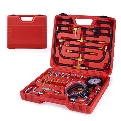 Fuel Pressure Tester, Orion Motor Tech Pro Fuel Injection Pressure Tester Kit 0-140PSI/10 Bar, For Mechanics