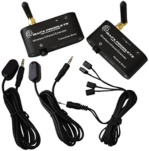 BAFX Products - RF Wireless IR Repeater Kit/Infrared Remote Control Extender Kit; Hide Your Cable Box Out of Sight; No Wires to Run
