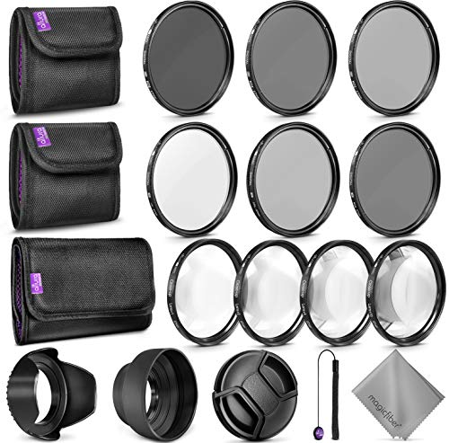 67MM Complete Lens Filter Accessory Kit for Camera Lenses: Includes Altura Photo UV CPL ND4 Filter Kit, Macro Close Up Kit and Neutral Density Filter Set