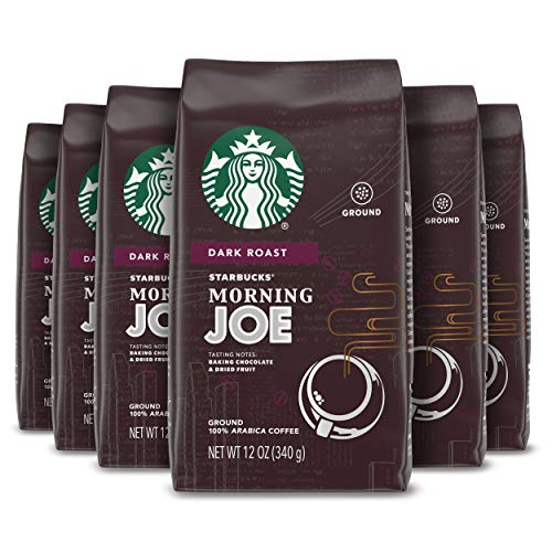 Starbucks Dark Roast Ground Coffee — Morning Joe — 100% Arabica — 6 bags (12 oz. each)