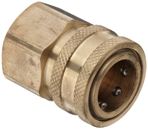 Dixon STFC6 Brass Hydraulic Quick-Connect Fitting, 3/4' Female Coupling x 3/4'-14 NPTF Female