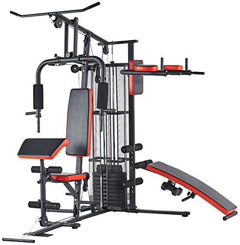 BalanceFrom Home Gym System Workout Station with 380LB of Resistance, 145LB Weight Stack, Comes with Installation Instruction Video