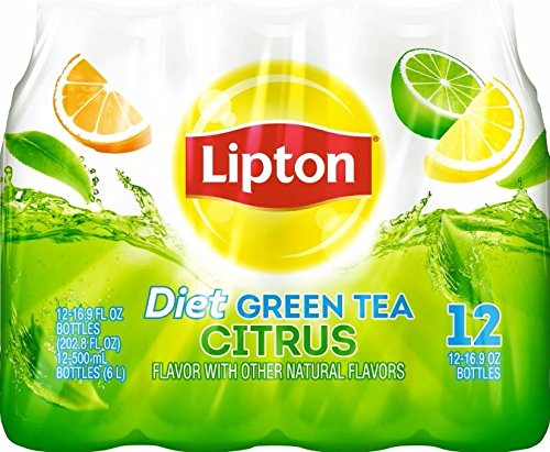 Diet Lipton Green Tea, Citrus (12 Count, 16.9 Fl Oz Each)