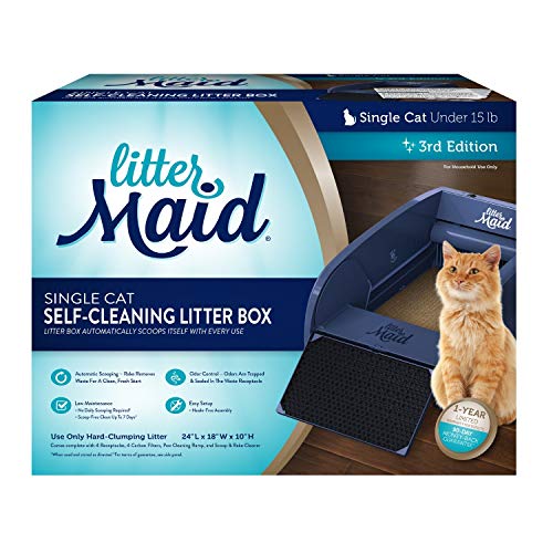 LitterMaid Single Cat Self-Cleaning Litter Box, Blue