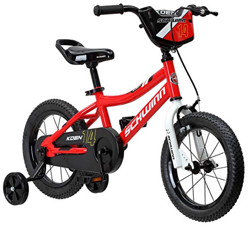 Schwinn Koen Boys Bike for Toddlers and Kids, 14-Inch Wheels, Red