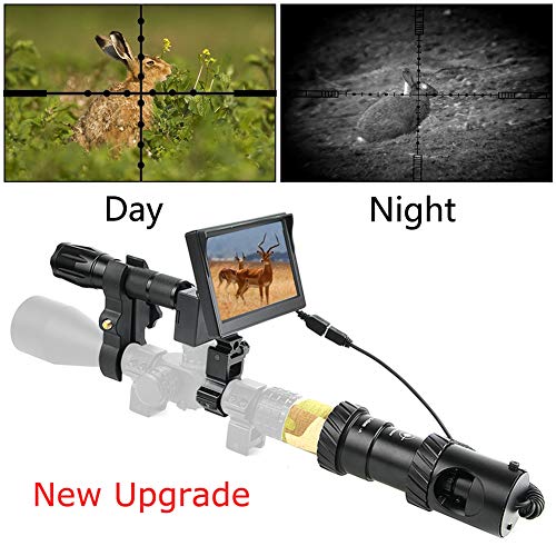 BESTSIGHT DIY Digital Night Vision Scope for Rifle Hunting with Camera and 5' Portable Display Screen