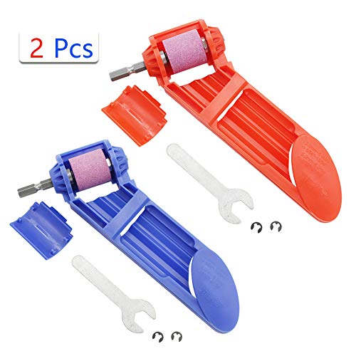 Drill Grinder Grinding Tool For Drill Polishing Wheel Drill Bit Sharp Sharpener Diamond Hand Drill Sharpening Tool Portable Drill Powered Tool 2pcs (2, Blue &Orange）