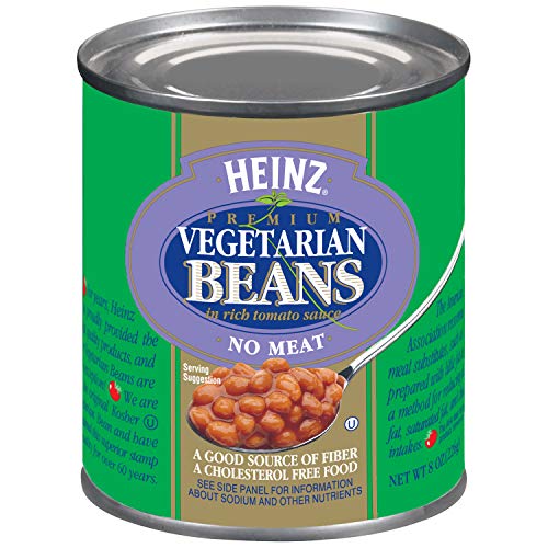 Heinz Vegetarian Beans in Rich Tomato Sauce (8 oz Cans, Pack of 24)