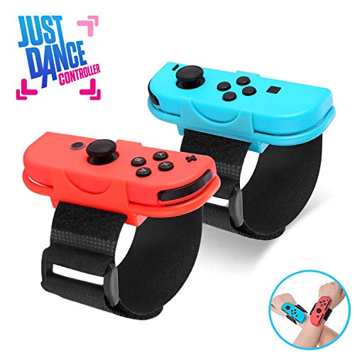 Just Dance 2020 Wrist Band, Dance Band Wrist band for Nintendo Switch, Adjustable Hook Loop Elastic Strap for Joy Cons Controller, 2 Pack