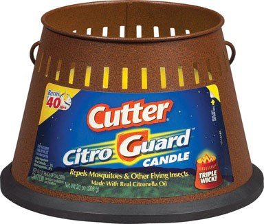 Cutter Citroguard Triple Wick Candle Multiple Insects Citronella Oil 20 Oz