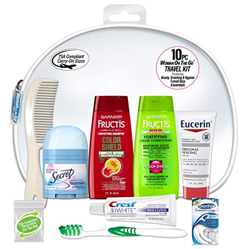 Convenience Kits Women's Deluxe 10-Piece Travel Kit, Featuring: Fructis Hair Products