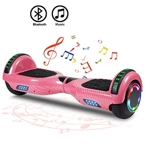 FLYING-ANT Hoverboard Off Road All Terrain Self Balancing Scooters 6.5' Flash Two-Wheel Self Balancing Hoverboard with Bluetooth Speaker and LED Lights for Kids and Adults Gift